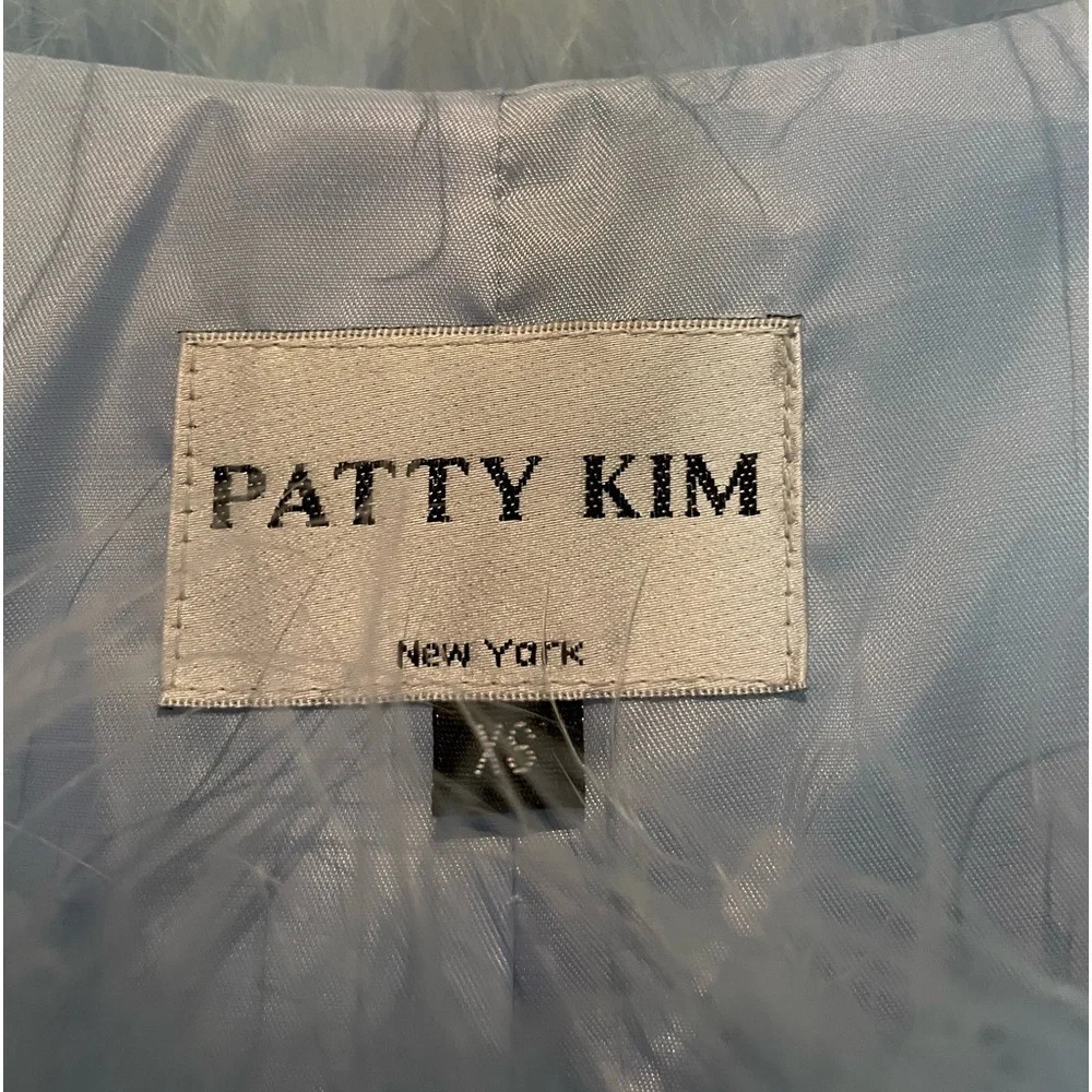 NWT, Patty Kim Blue Bianca Feather Jacket (XS) - Picture 4 of 8